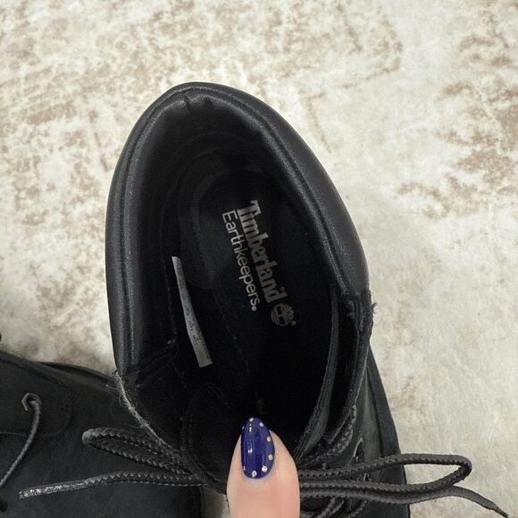 Timberland Earthkeepers Wedge Boots Womens Size 8 Black Leather Amston 8253A - Picture 3 of 13